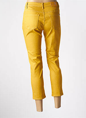 Pantalon 7/8 stretch taille normale jaune GRIFFON femme