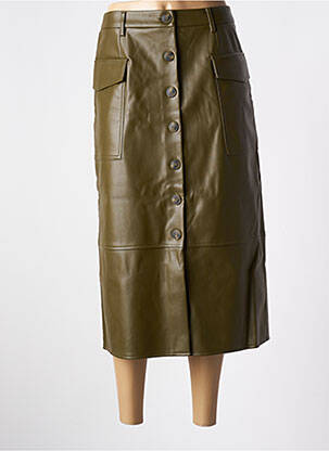 Jupe longue taille haute vert ONLY femme