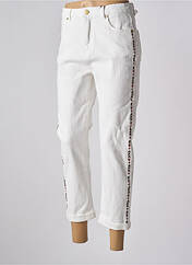 Jeans coupe droite blanc LA PETITE ETOILE pour femme seconde vue