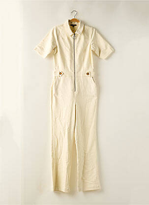 Combi-pantalon col chemisier manches courtes beige KING LOUIE femme