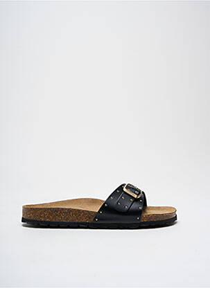 Mules/sabots matière lisse talon plat jusqu'à 3cm noir LA MAISON DE L'ESPADRILLE femme