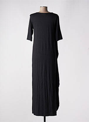 Robe longue manches courtes manches courtes noir LA FABRIQUE femme