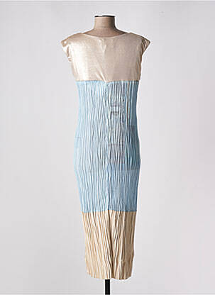 Robe mi-longue sans manche sans manche bleu ELISA CAVALETTI femme