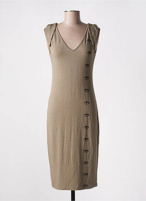 Robe mi-longue sans manche sans manche vert ISABEL DE PEDRO femme