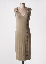 Robe mi-longue sans manche sans manche vert ISABEL DE PEDRO femme