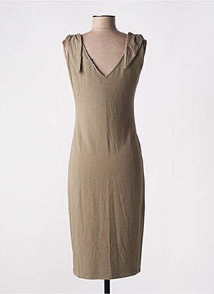 Robe mi-longue sans manche sans manche vert ISABEL DE PEDRO femme