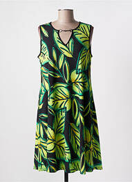 Robe mi-longue imprimé fantaisie sans manche vert JOSEPH RIBKOFF femme