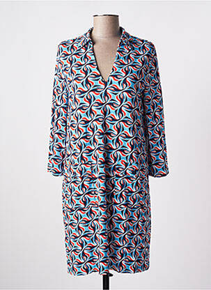 Robe courte manches 3/4 manches 3/4 bleu SURKANA femme