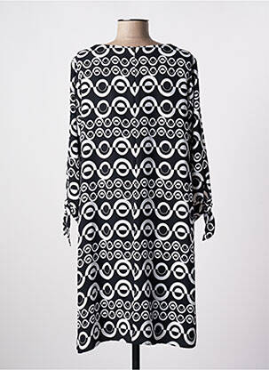 Robe mi-longue coupe fluide manches longues noir JOSEPH RIBKOFF femme