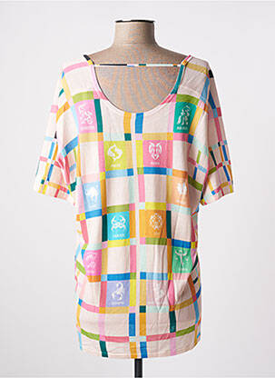 Pull coupe droite manches courtes rose JEI'S BY LETIZIA DENARO femme