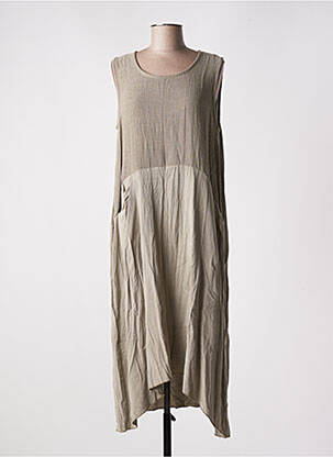 Robe longue gris OZAI N KU pour femme