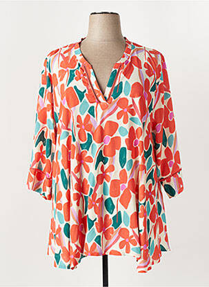 Tunique manches longues orange FRANCK ANNA femme