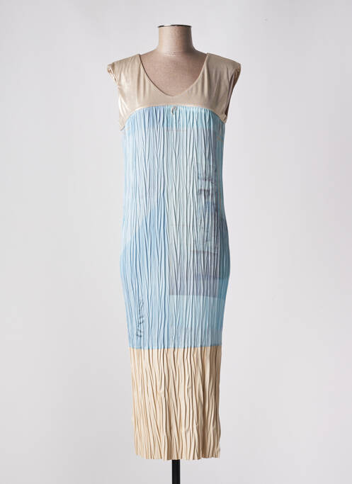 Robe mi-longue sans manche sans manche bleu ELISA CAVALETTI femme