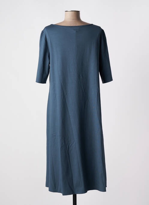 Robe mi-longue manches courtes manches courtes bleu VETONO femme