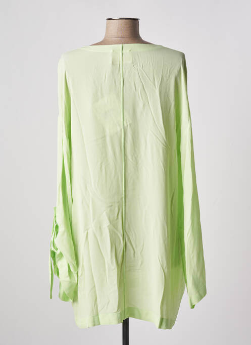 Tunique manches longues tissage crêpe vert ELISA CAVALETTI femme