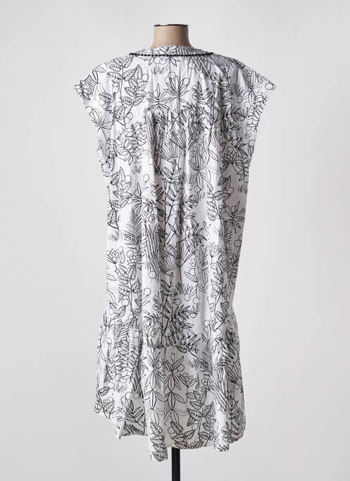 Robe mi-longue blanc B.YU pour femme