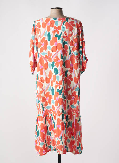 Robe mi-longue orange FRANCK ANNA pour femme