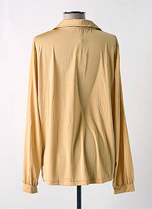 Chemisier coupe fluide manches longues beige HBT femme