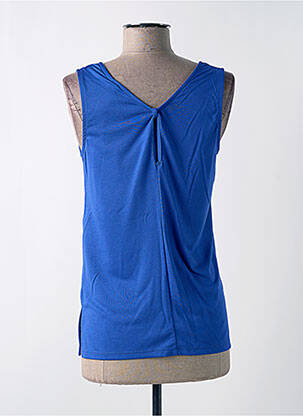 Débardeur col v sans manche bleu SCORZZO femme