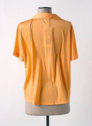 Chemisier manches courtes manches courtes orange HBT femme