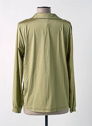Chemisier coupe cintrée manches longues vert HBT femme