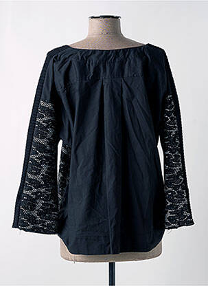 Top col carré manches longues noir GERSHON BRAM femme