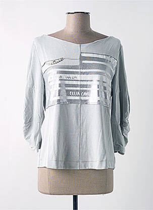 T-shirt manches 3/4 manches 3/4 gris ELISA CAVALETTI femme