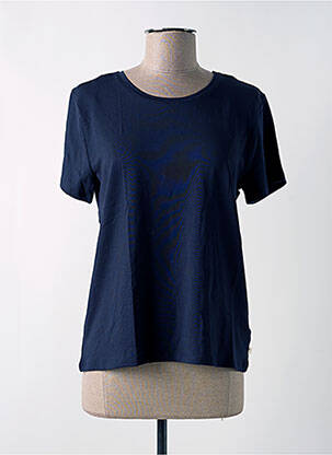 T-shirt coupe droite manches courtes bleu TRANQUILLO femme