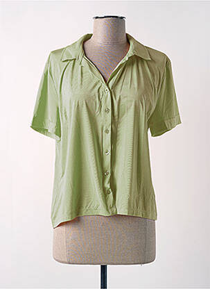 Chemisier manches courtes manches courtes vert HBT femme
