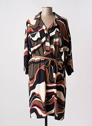 Robe mi-longue coupe fluide manches 3/4 noir JOSEPH RIBKOFF femme