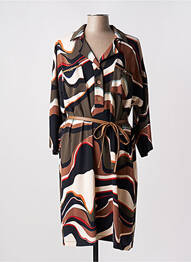 Robe mi-longue coupe fluide manches 3/4 noir JOSEPH RIBKOFF femme