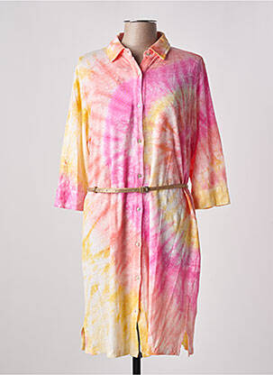 Robe mi-longue coupe fluide manches 3/4 rose MPC (MA PETITE CAPSULE) femme
