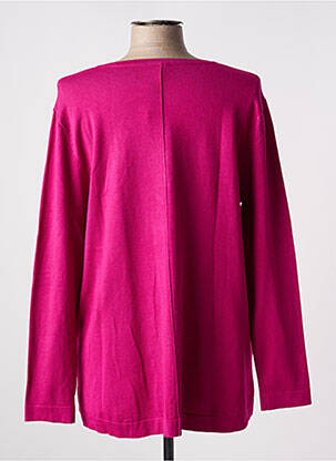 Pull coupe droite manches longues rose SCORZZO femme