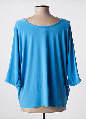 Top stretch manches 3/4 bleu JOSEPH RIBKOFF femme