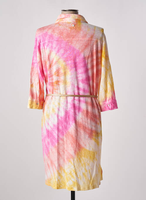 Robe mi-longue coupe fluide manches 3/4 rose MPC (MA PETITE CAPSULE) femme