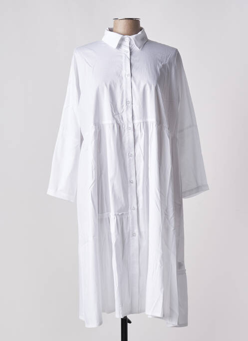 Robe mi-longue blanc FRANCK ANNA pour femme