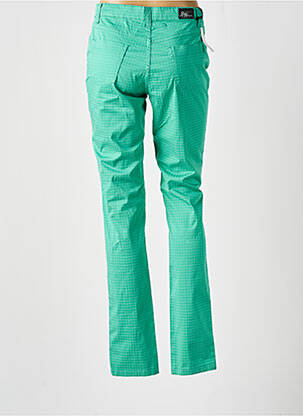 Pantalon slim tissage popeline taille normale vert WALTRON femme