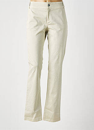 Pantalon slim stretch taille normale beige HYBRIS femme