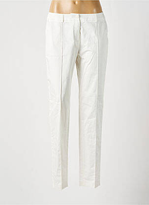 Pantalon slim tissage popeline taille normale beige RODIKA femme