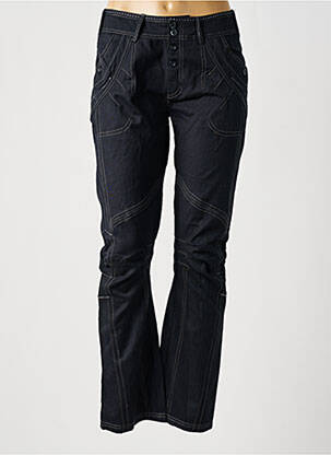 Pantalon slim tissage popeline taille normale noir R 867 femme