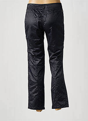 Pantalon droit fermeture zippée sous rabat boutonné taille normale noir RIVIERES DE LUNE femme