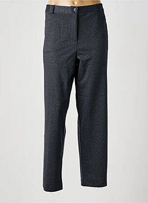 Pantalon droit fermeture zippée sous rabat boutonné taille normale gris FA CONCEPT femme