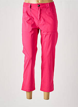 Pantalon 7/8 tissage popeline taille normale rose DOLCEZZA femme