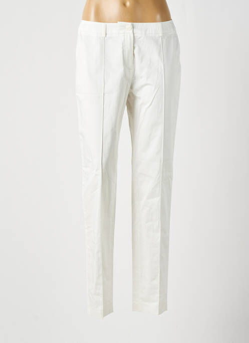 Pantalon slim tissage popeline taille normale beige RODIKA femme