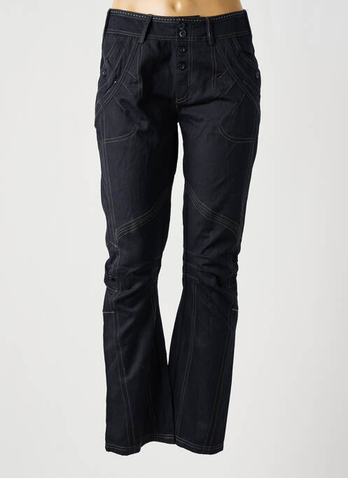 Pantalon slim tissage popeline taille normale noir R 867 femme