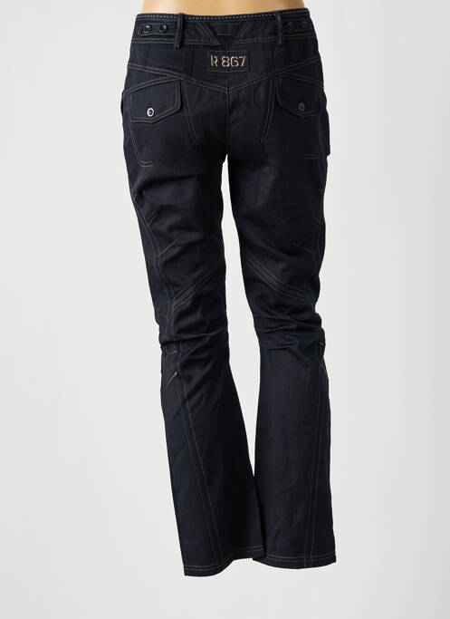Pantalon slim tissage popeline taille normale noir R 867 femme