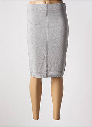 Jupe mi-longue coupe droite gris ISABEL DE PEDRO femme