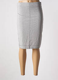 Jupe mi-longue stretch gris ISABEL DE PEDRO femme
