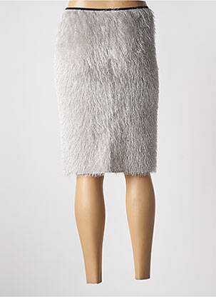 Jupe mi-longue coupe droite gris LA FABRIQUE femme