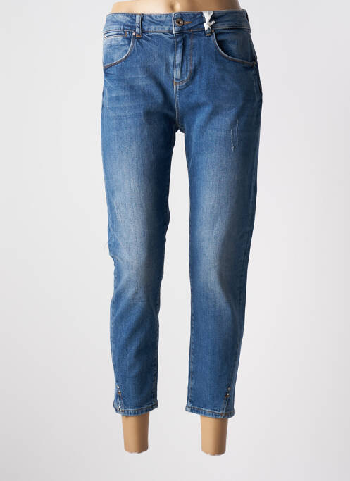 Jeans coupe slim stretch taille normale bleu FRACOMINA femme